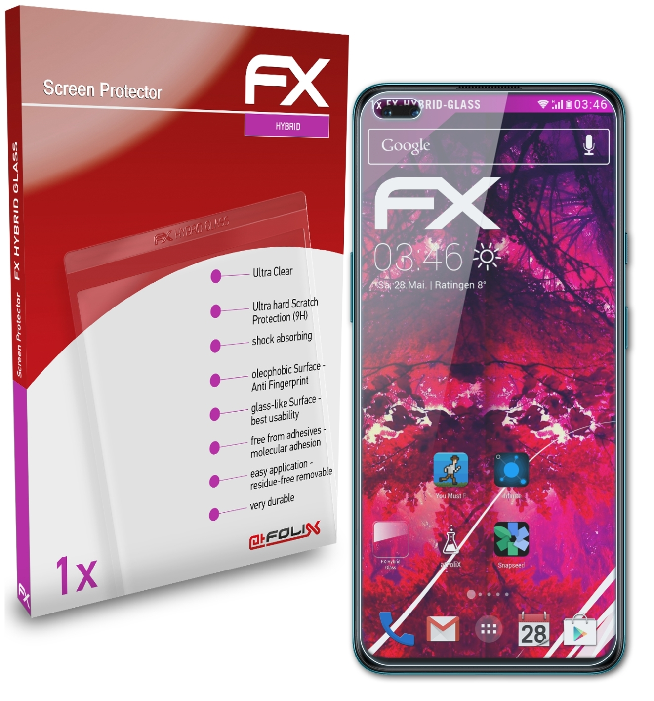 ATFOLIX FX-Hybrid-Glass Schutzglas(für Nord) OnePlus