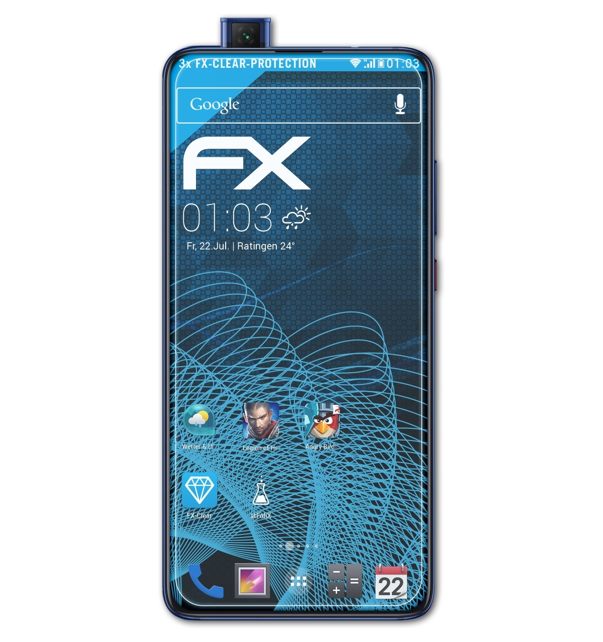 FX-Clear 9T) Mi Xiaomi Displayschutz(für ATFOLIX 3x