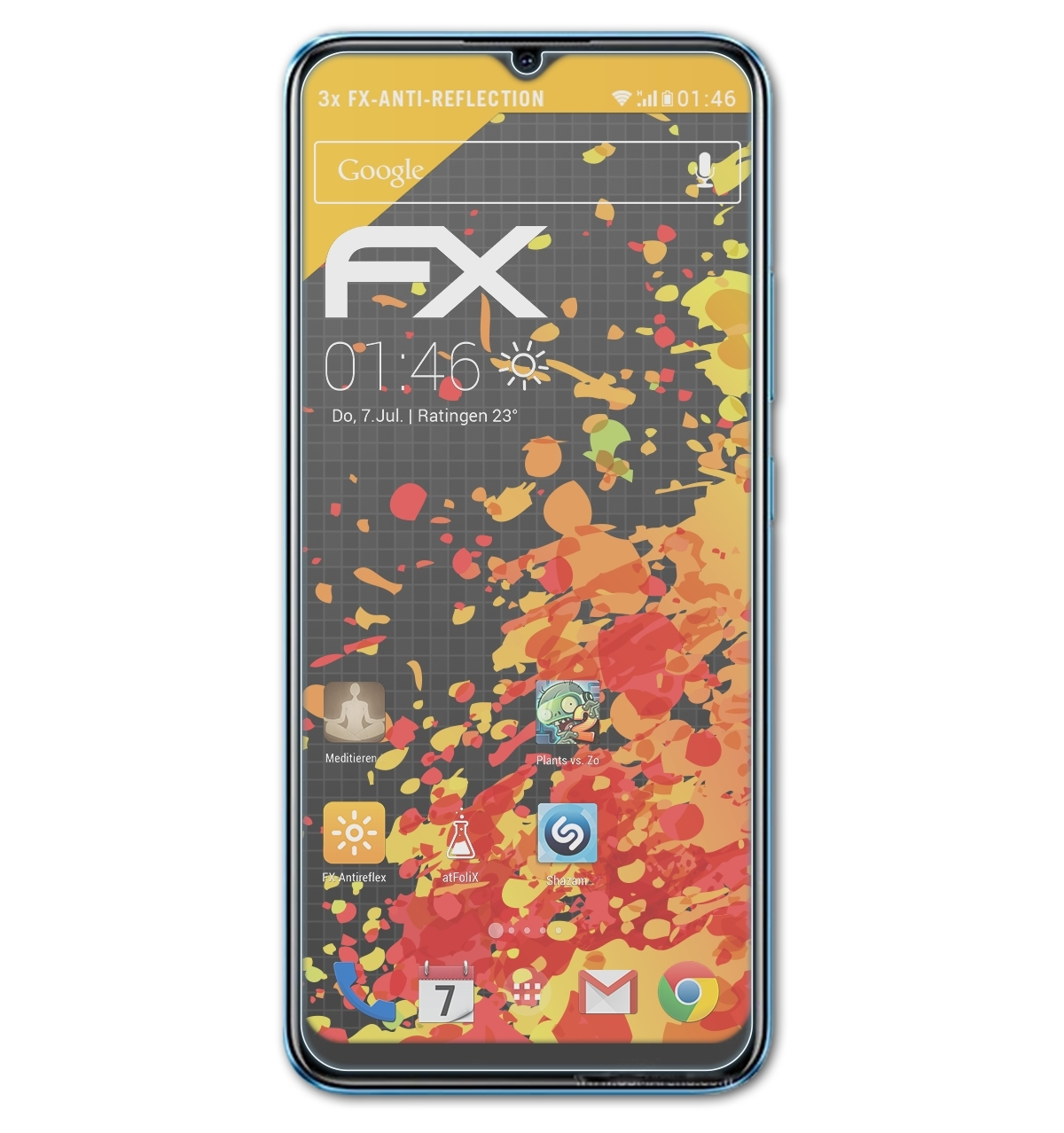 C20) FX-Antireflex ATFOLIX Realme 3x Displayschutz(für