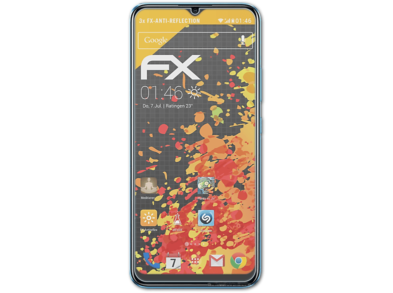 ATFOLIX 3x FX-Antireflex Displayschutz(für Realme C20)