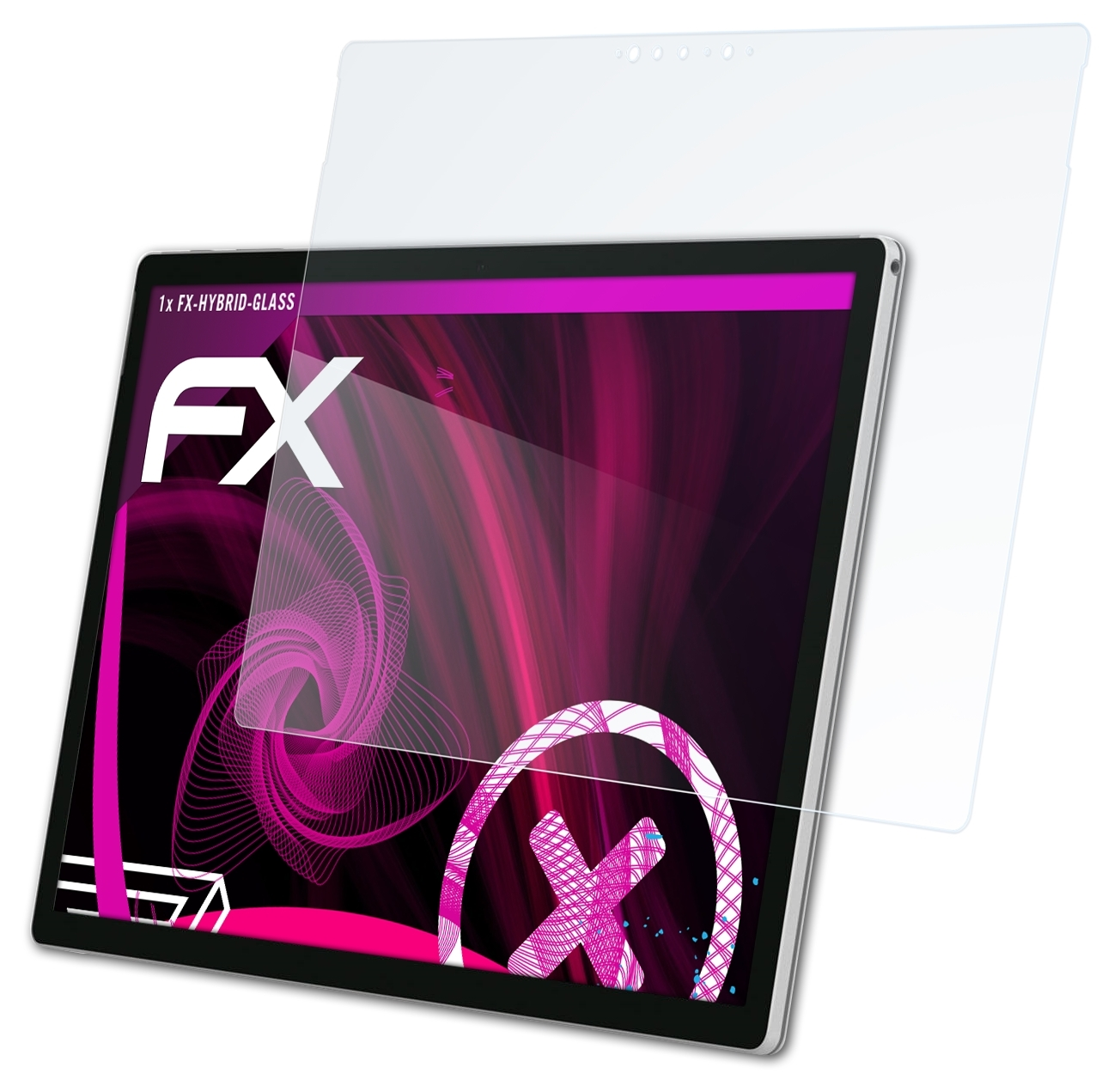 ATFOLIX FX-Hybrid-Glass Schutzglas(für Microsoft inch)) 2 Book (15 Surface