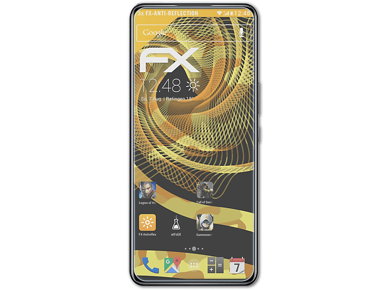 ATFOLIX 3x FX-Antireflex Displayschutz(für ZTE Axon 30 5G)