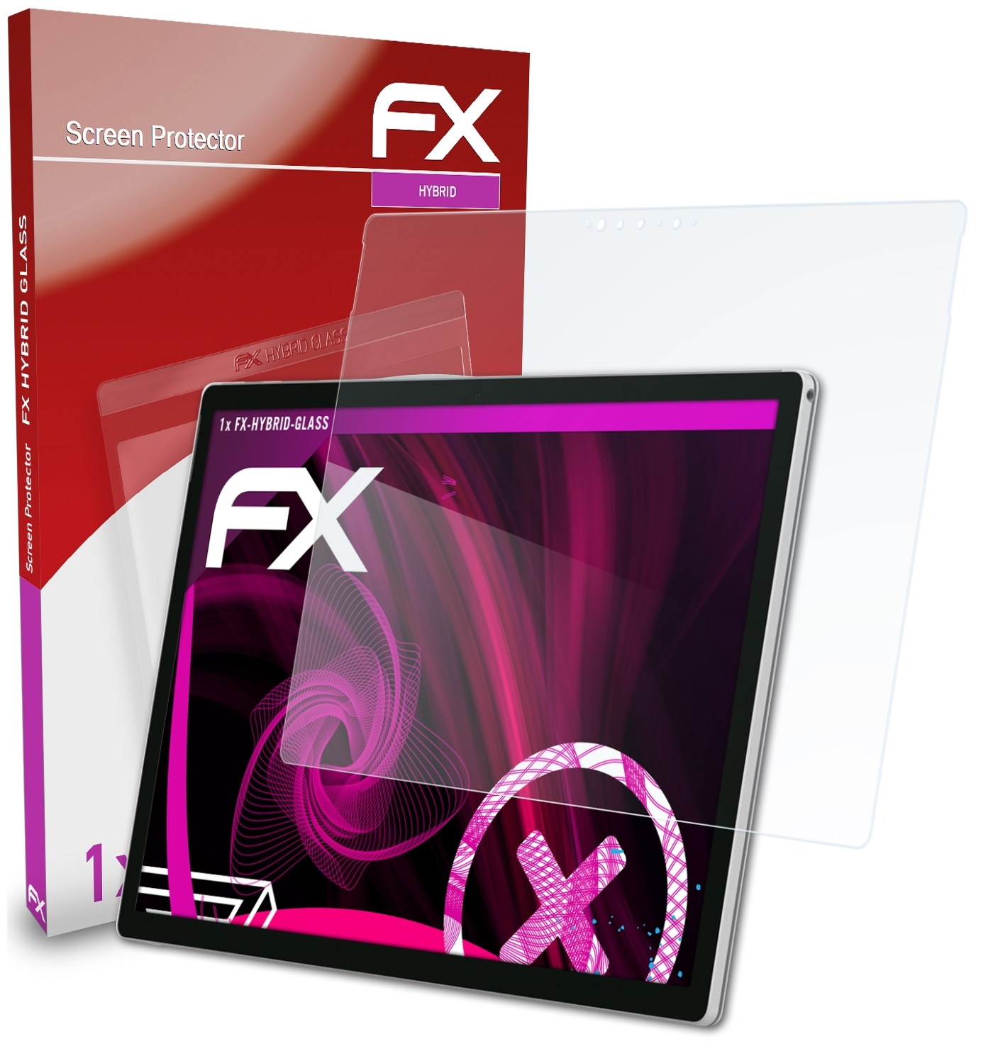 Surface (15 inch)) Book Microsoft Schutzglas(für FX-Hybrid-Glass ATFOLIX 2
