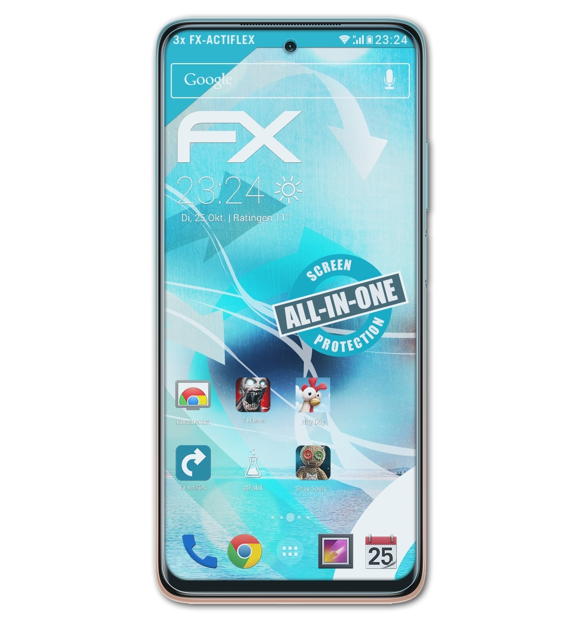 ATFOLIX 3x Displayschutz(für Lite) Mi Xiaomi FX-ActiFleX 10T