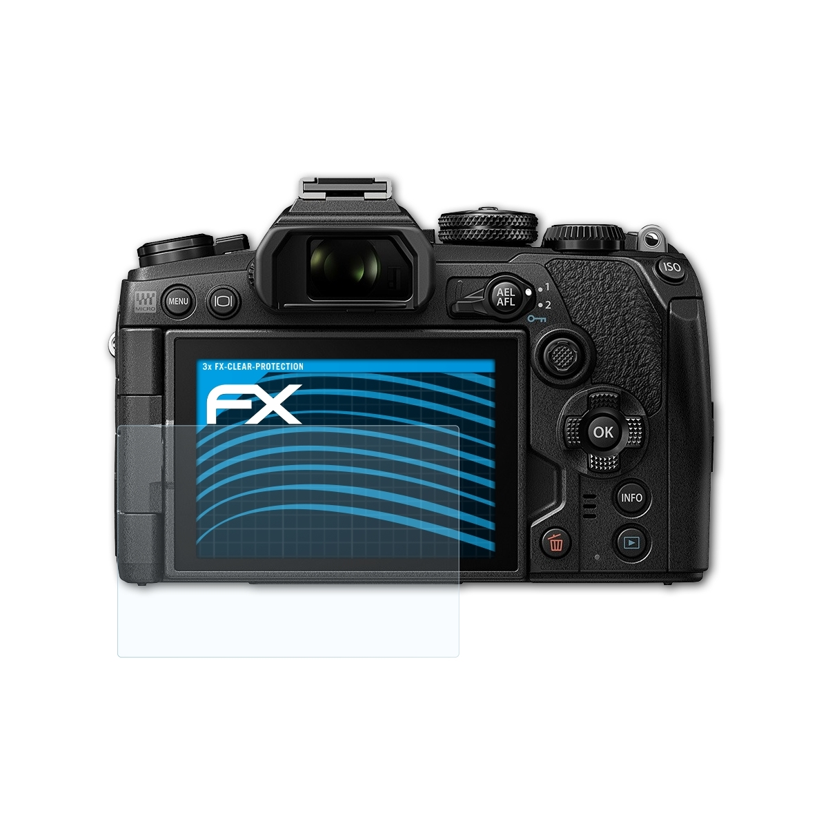 ATFOLIX 3x Mark E-M1 Olympus Displayschutz(für FX-Clear III)