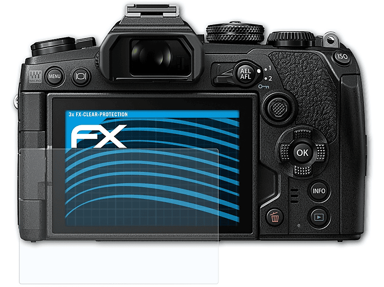 ATFOLIX 3x FX-Clear Displayschutz(für Olympus E-M1 Mark III)