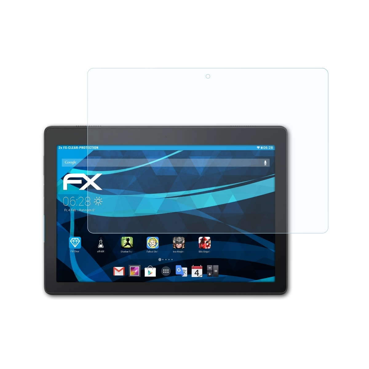 ATFOLIX 2x FX-Clear Displayschutz(für Lenovo E10) Tab