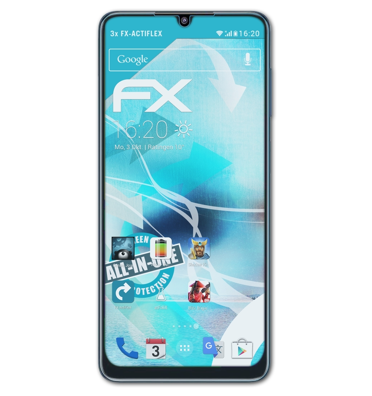 ATFOLIX 3x FX-ActiFleX Displayschutz(für Samsung F22) Galaxy