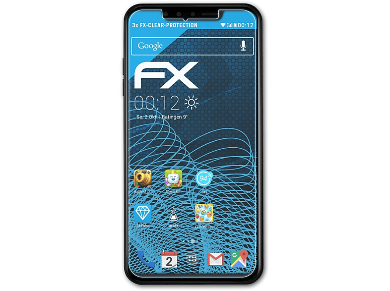 ATFOLIX 3x FX-Clear Displayschutz(für LG G8s ThinQ)