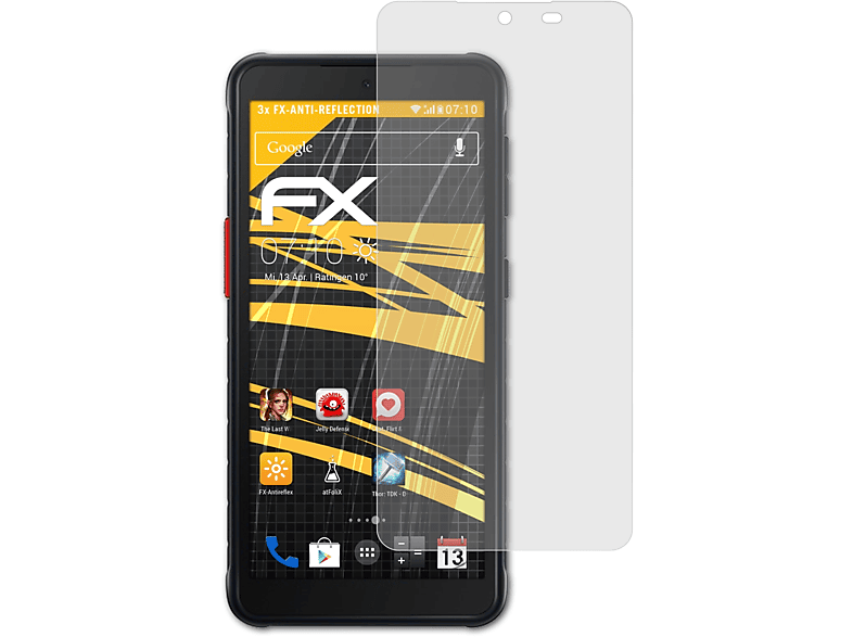 ATFOLIX 3x FX-Antireflex Displayschutz(für 5) Samsung XCover Galaxy