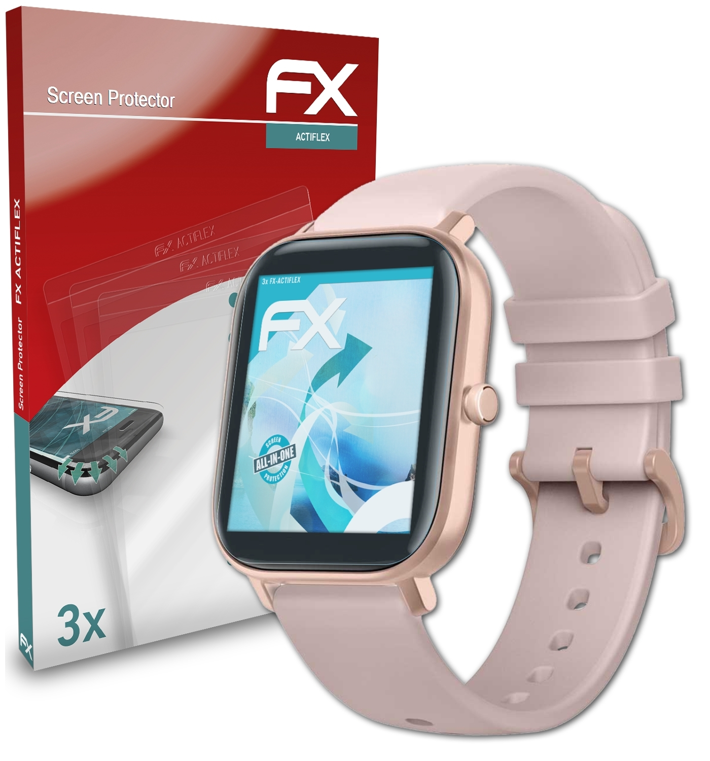 ATFOLIX JBC Fit FX-ActiFleX Watch P6000) 3x Displayschutz(für