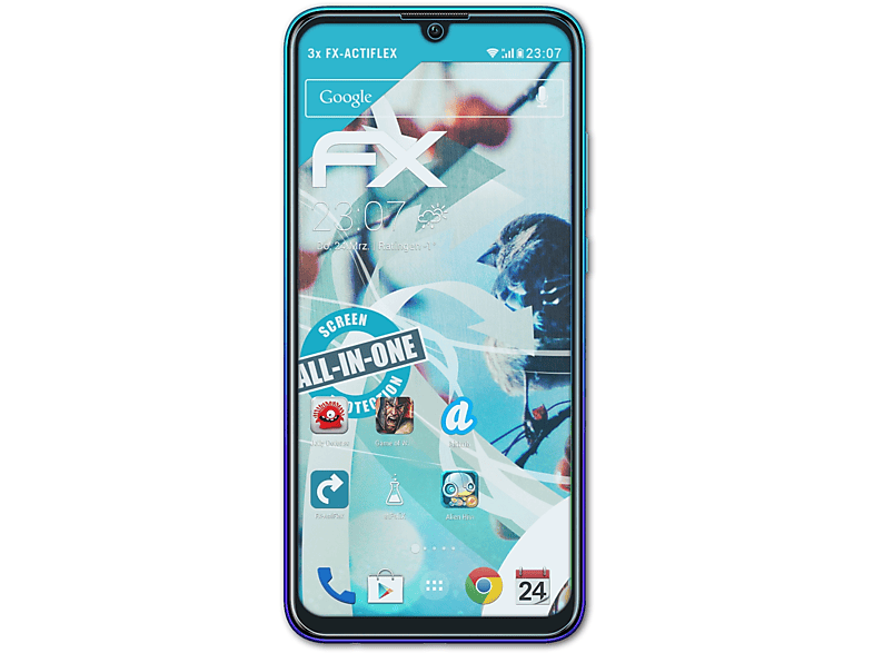 ATFOLIX 3x FX-ActiFleX Displayschutz(für Huawei P Smart 2020)