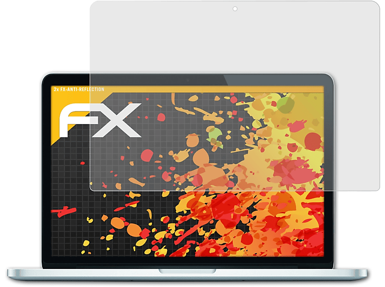 ATFOLIX 2x FX-Antireflex Displayschutz(für Apple 13,3 Pro MacBook Retina)