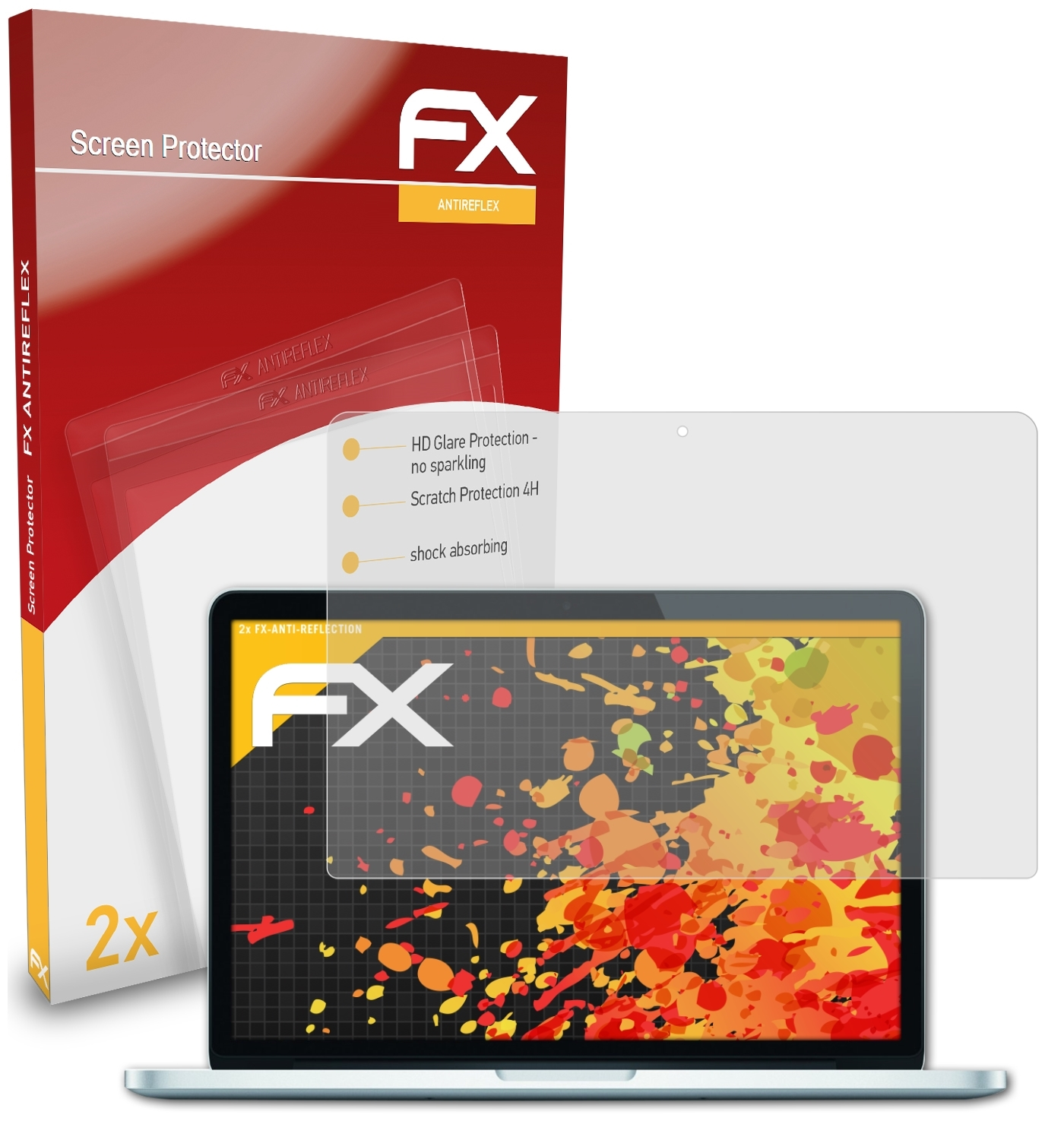 Displayschutz(für Pro 2x 13,3 ATFOLIX FX-Antireflex Retina) MacBook Apple