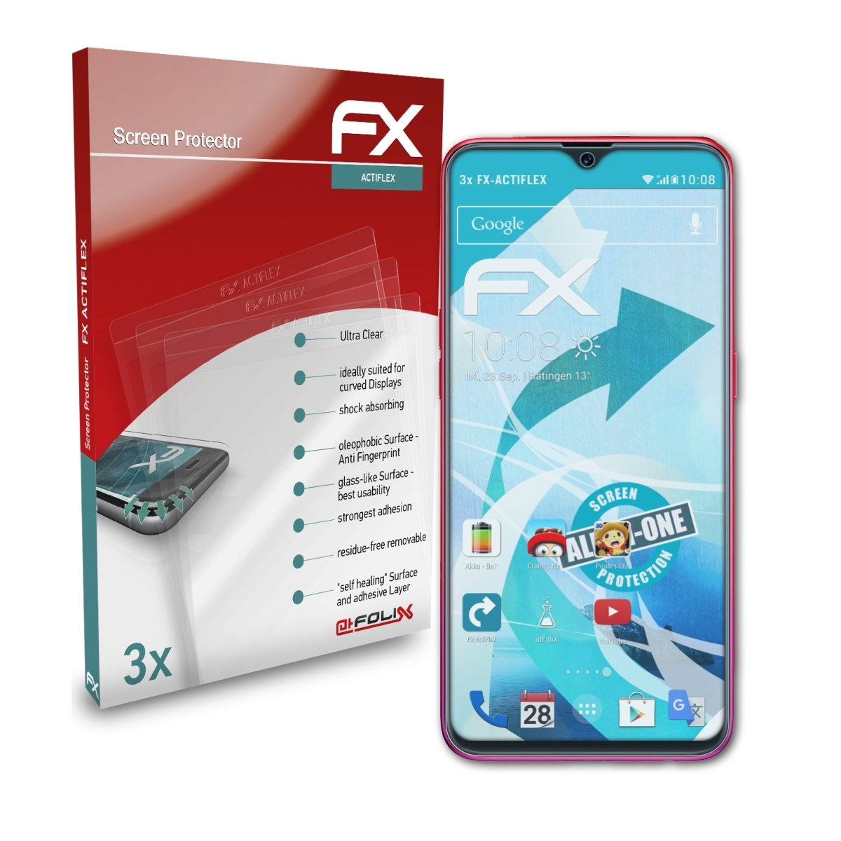 FX-ActiFleX F9) Displayschutz(für ATFOLIX Oppo 3x
