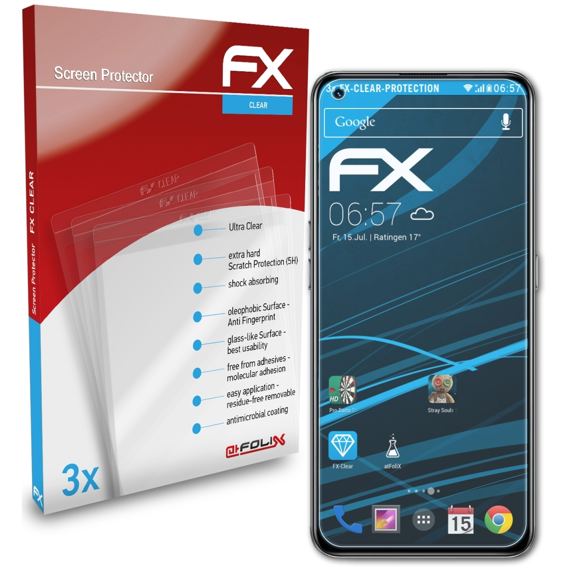 ATFOLIX 3x FX-Clear Realme Global) GT Displayschutz(für