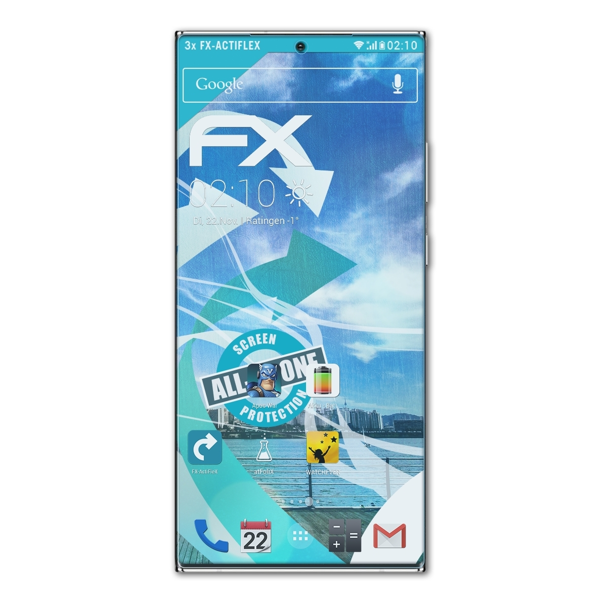 FX-ActiFleX Displayschutz(für 3x Ultra) 20 ATFOLIX Galaxy Samsung Note