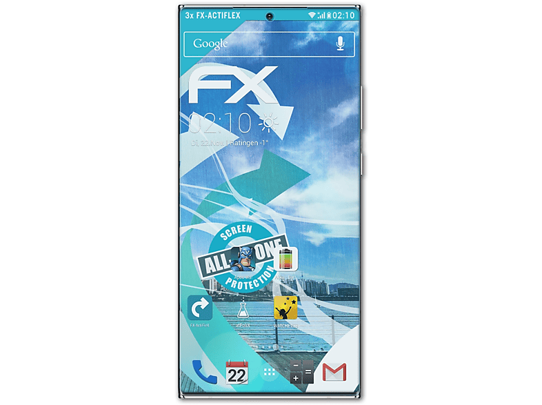 ATFOLIX 3x FX-ActiFleX Displayschutz(für Samsung Galaxy Note 20 Ultra)