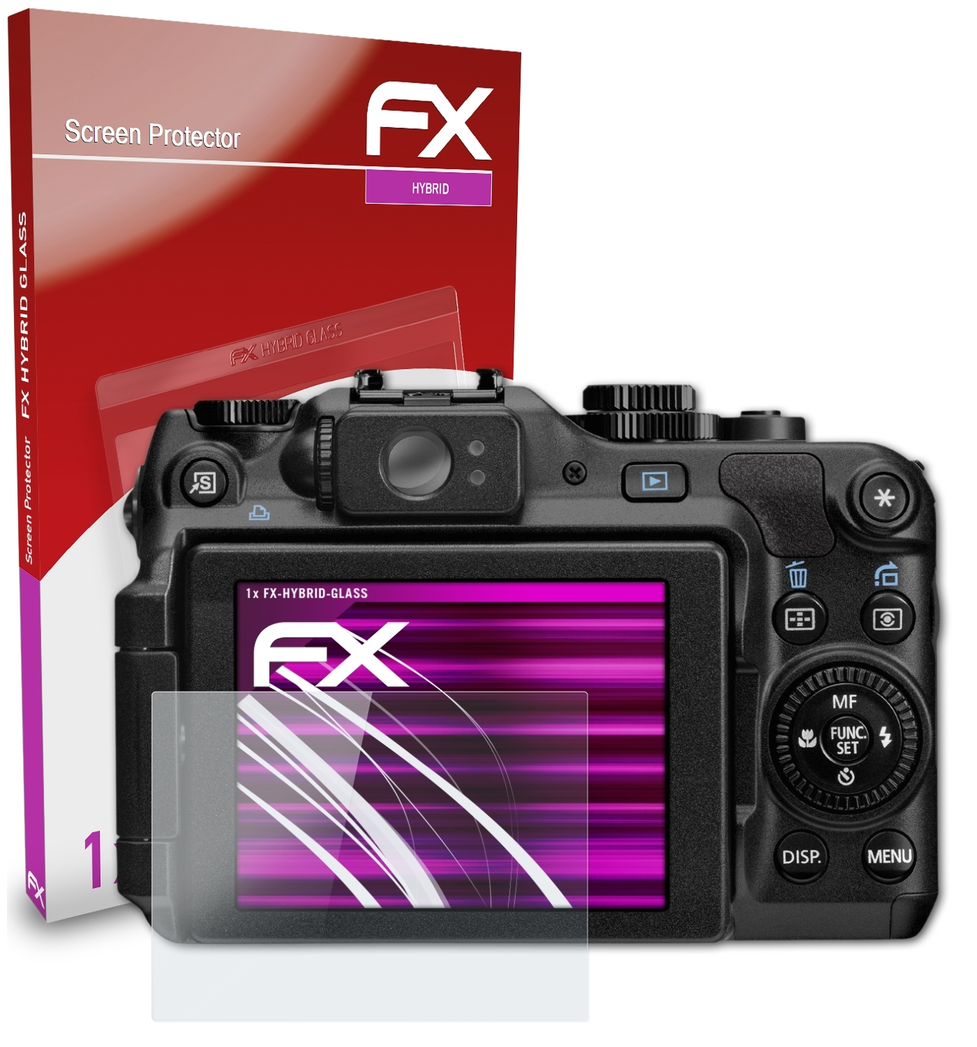 ATFOLIX FX-Hybrid-Glass Schutzglas(für G12) Canon PowerShot