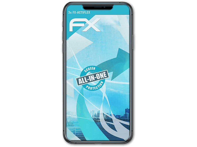 ATFOLIX 3x FX-ActiFleX Displayschutz(für Apple iPhone 11 Pro Max)