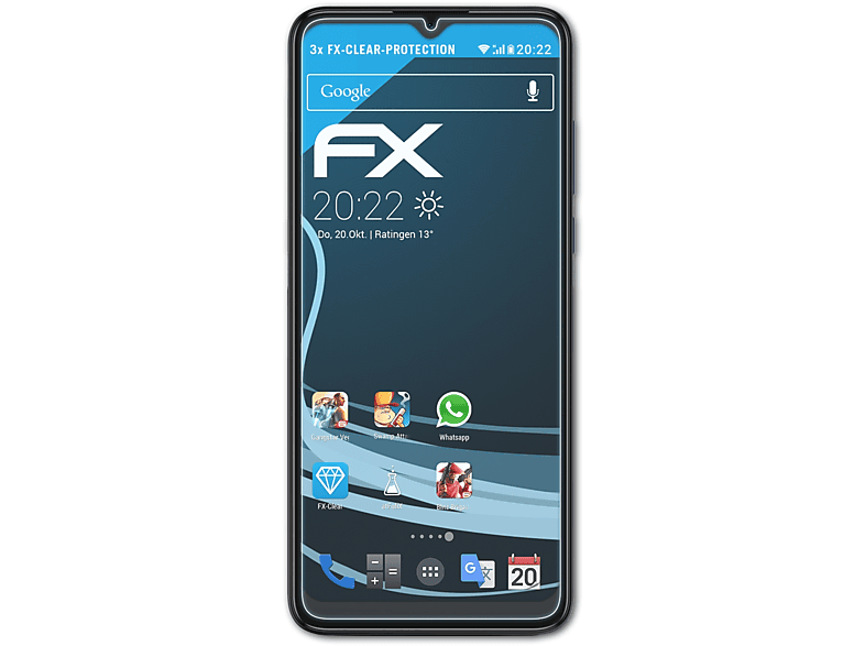 ATFOLIX 3x FX-Clear Displayschutz(für Alcatel 1S (2021))
