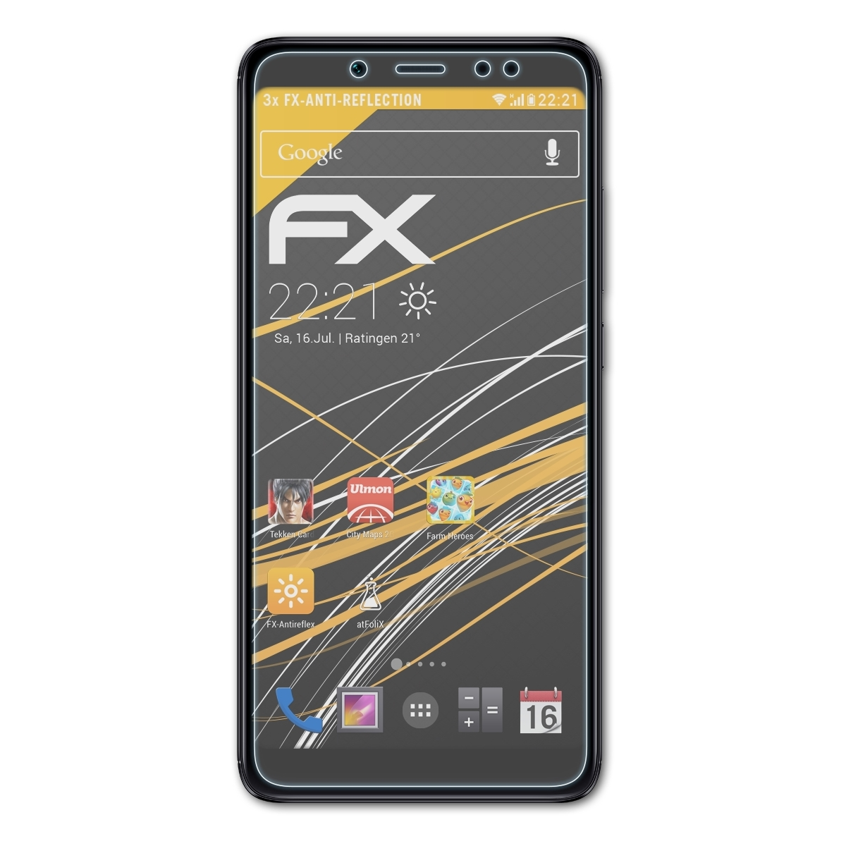 3x FX-Antireflex 5 Redmi Note Xiaomi ATFOLIX Pro) Displayschutz(für