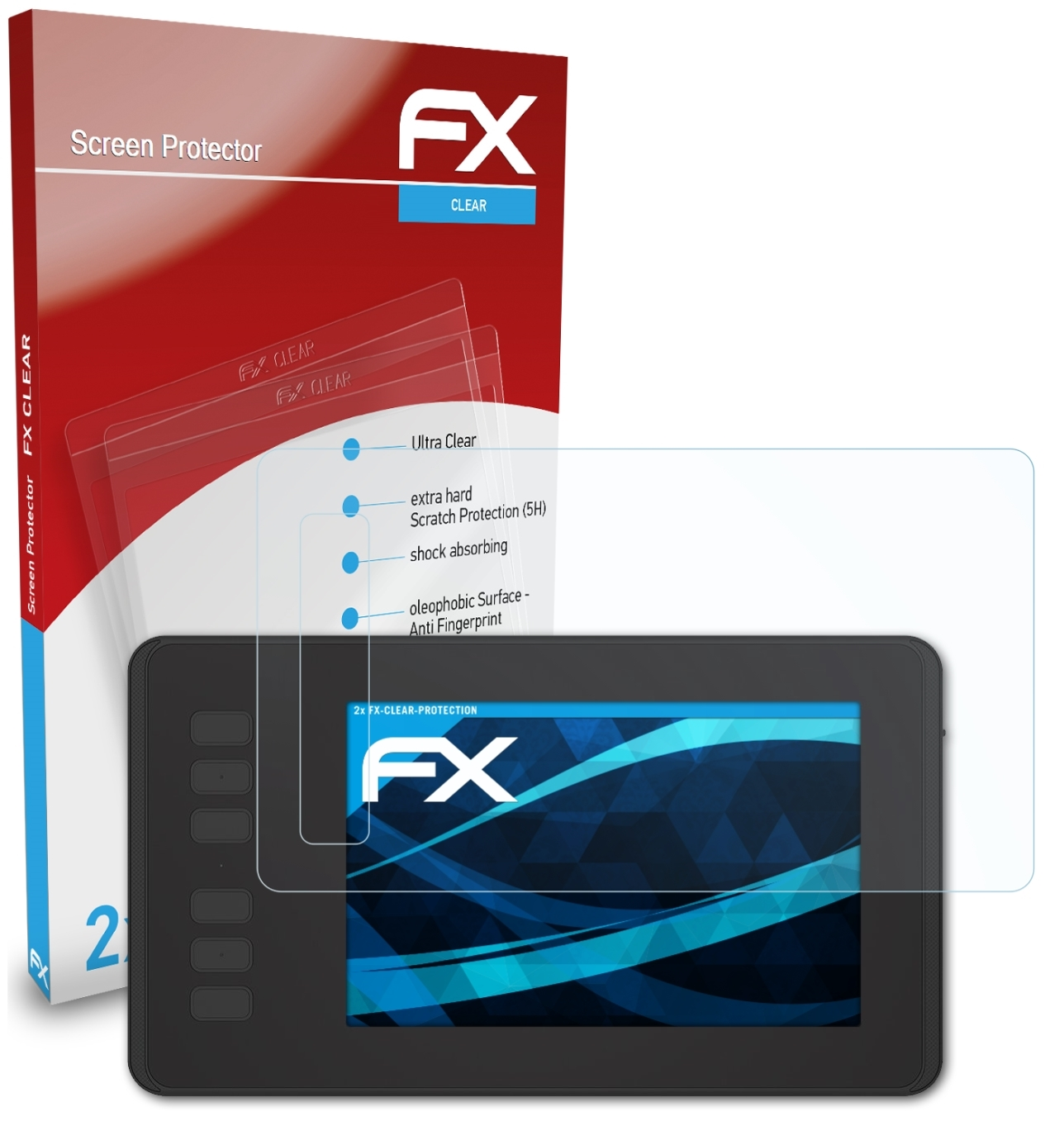 H640P) FX-Clear Huion ATFOLIX 2x Displayschutz(für