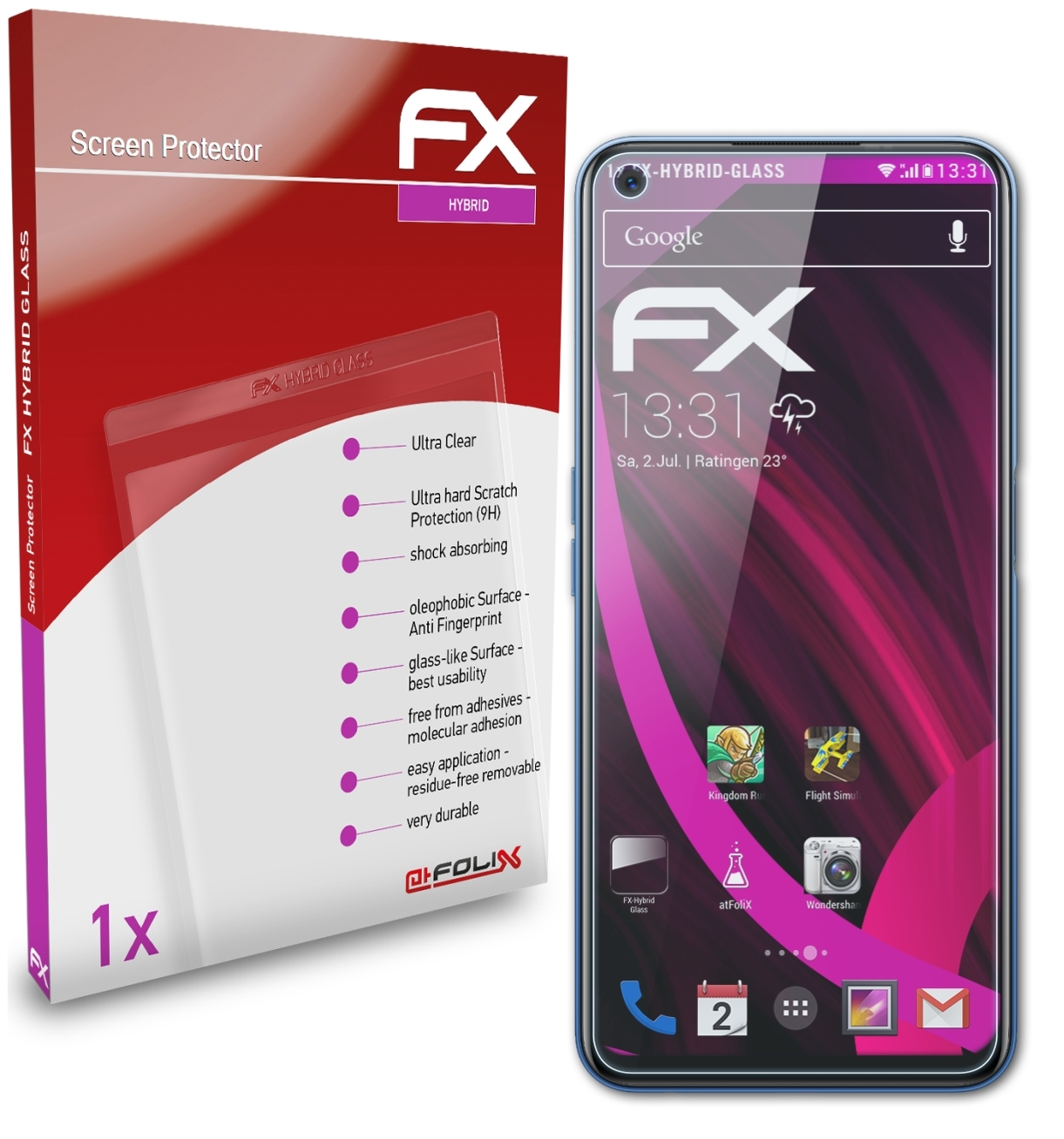 ATFOLIX FX-Hybrid-Glass Schutzglas(für Realme 7 5G)