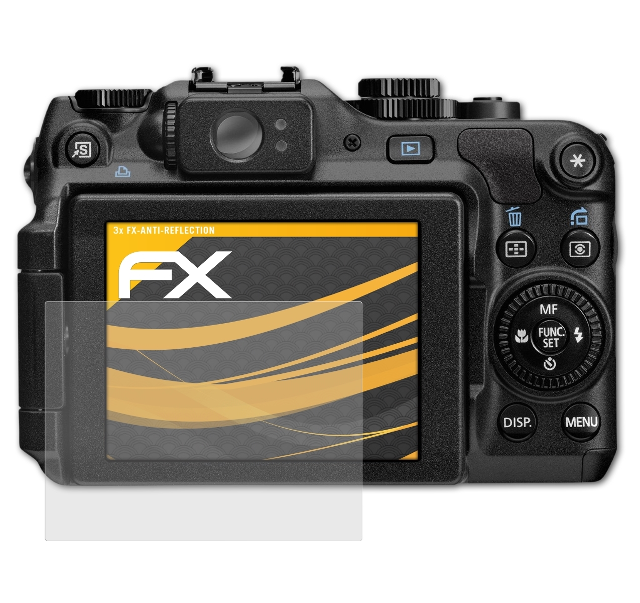 Displayschutz(für ATFOLIX PowerShot G12) 3x Canon FX-Antireflex