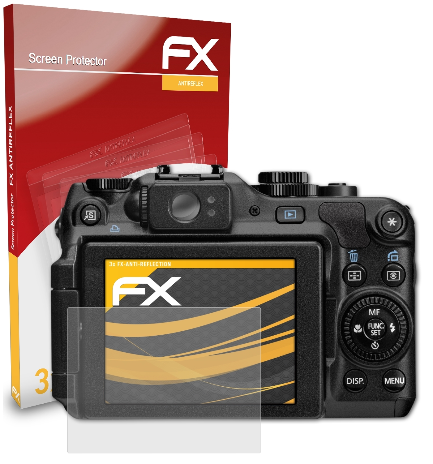 ATFOLIX 3x FX-Antireflex Displayschutz(für PowerShot Canon G12)