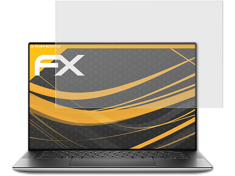 ATFOLIX 2x FX-Antireflex Displayschutz(für 15 XPS (9500)) Dell