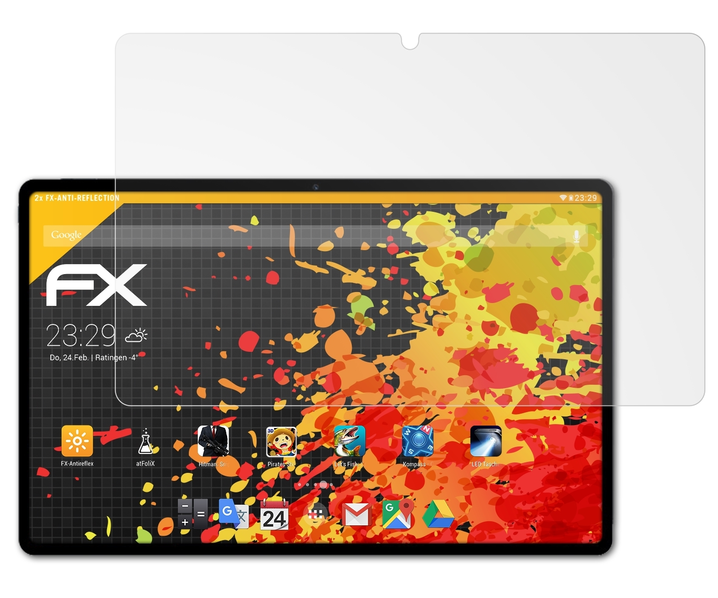 ATFOLIX 2x Displayschutz(für Plus) T40 Teclast FX-Antireflex