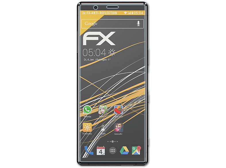 ATFOLIX 3x FX-Antireflex Displayschutz(für Sony Xperia 5)