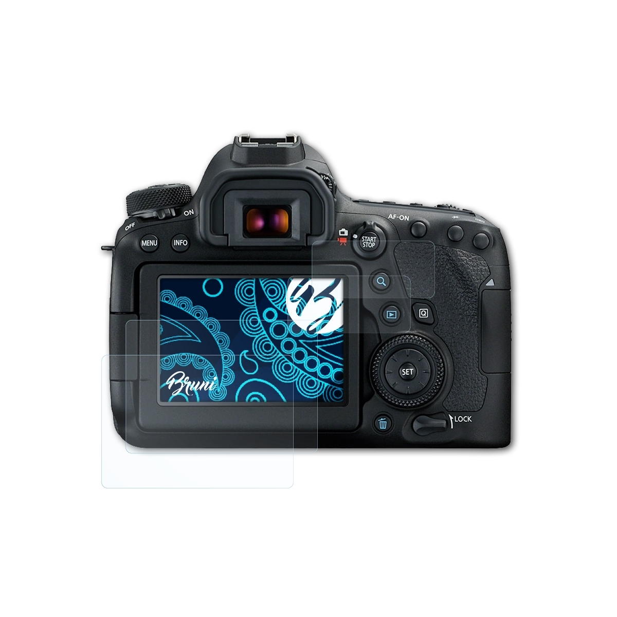 BRUNI 2x Basics-Clear Mark II) EOS 6D Canon Schutzfolie(für