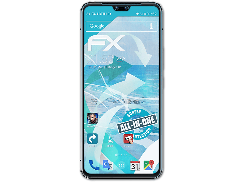 3x ATFOLIX Displayschutz(für FX-ActiFleX Vivo S10 Pro)