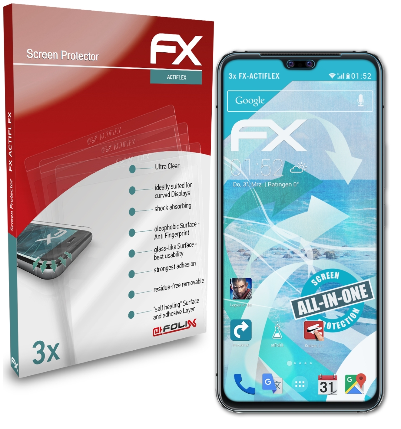 Displayschutz(für S10 Pro) 3x ATFOLIX FX-ActiFleX Vivo