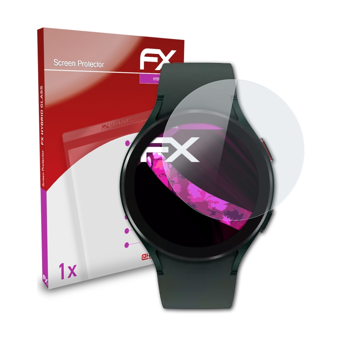 ATFOLIX FX-Hybrid-Glass Galaxy (44mm)) 4 Schutzglas(für Samsung Watch