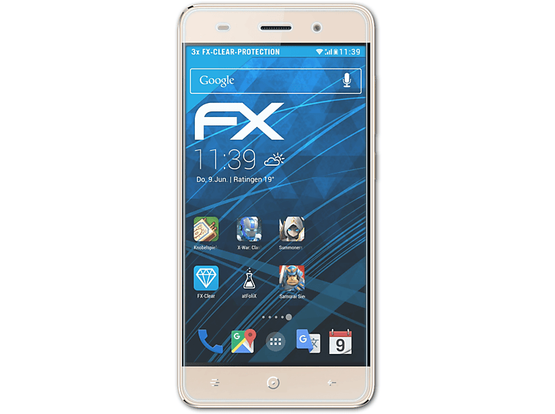 ATFOLIX 3x FX-Clear Displayschutz(für Leisure Haier L56)