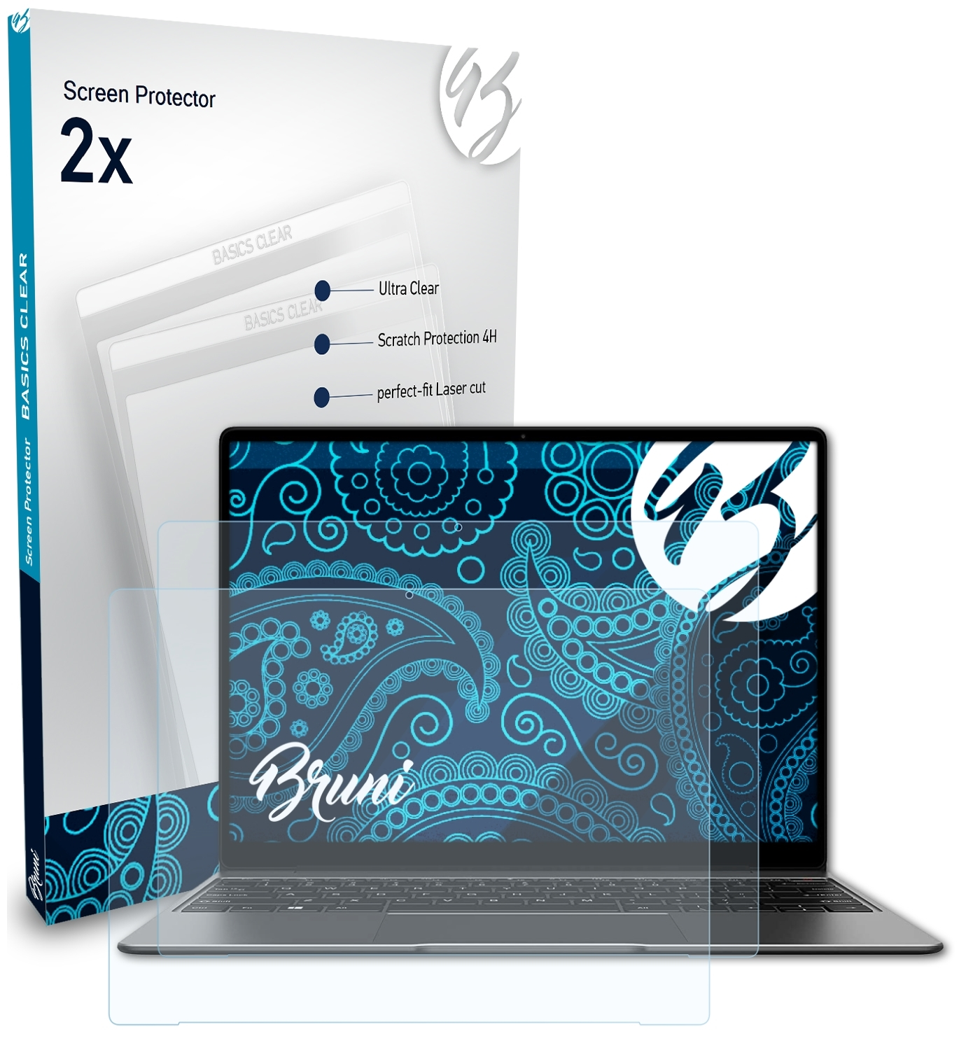 2x BRUNI Schutzfolie(für GemiBook Chuwi Basics-Clear (13 Inch))