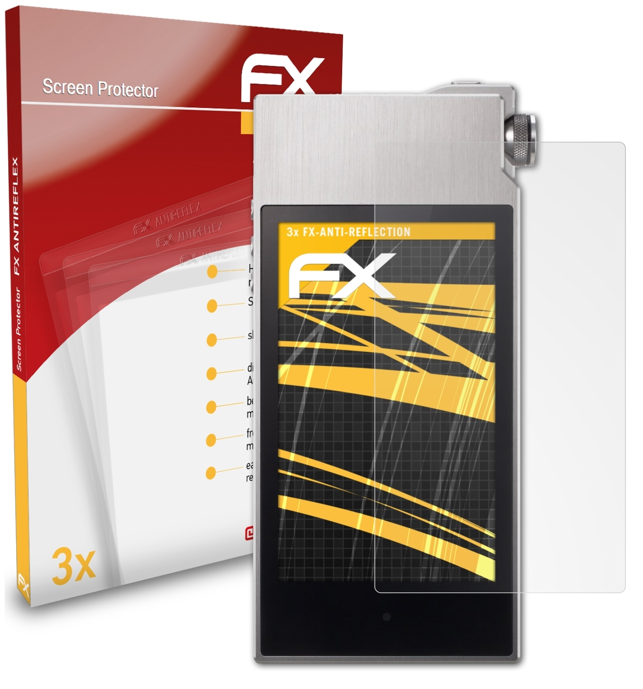 FX-Antireflex IRiver AK120 II) 3x Astell&Kern Displayschutz(für ATFOLIX