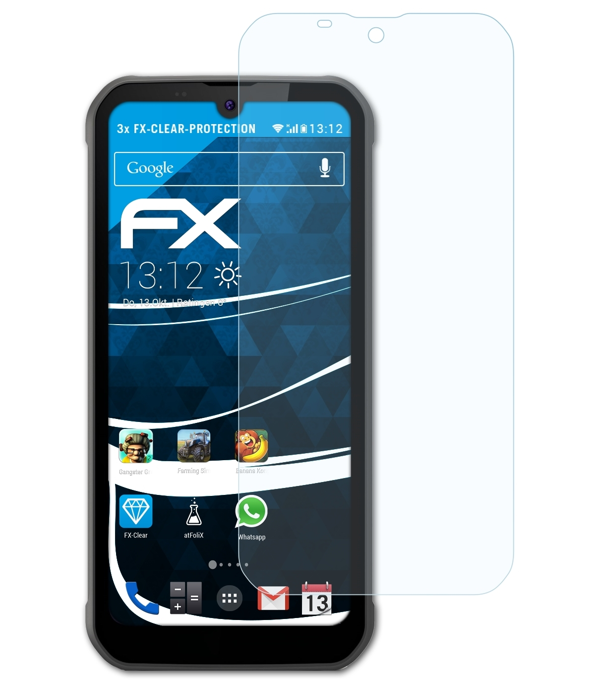 3x Pro) Displayschutz(für FX-Clear GX290 ATFOLIX Gigaset