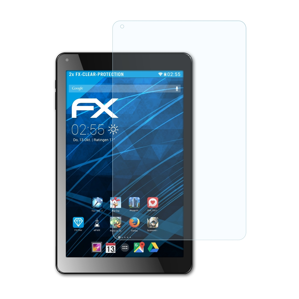 FX-Clear Pro) 2x ATFOLIX NoteTab Displayschutz(für Odys