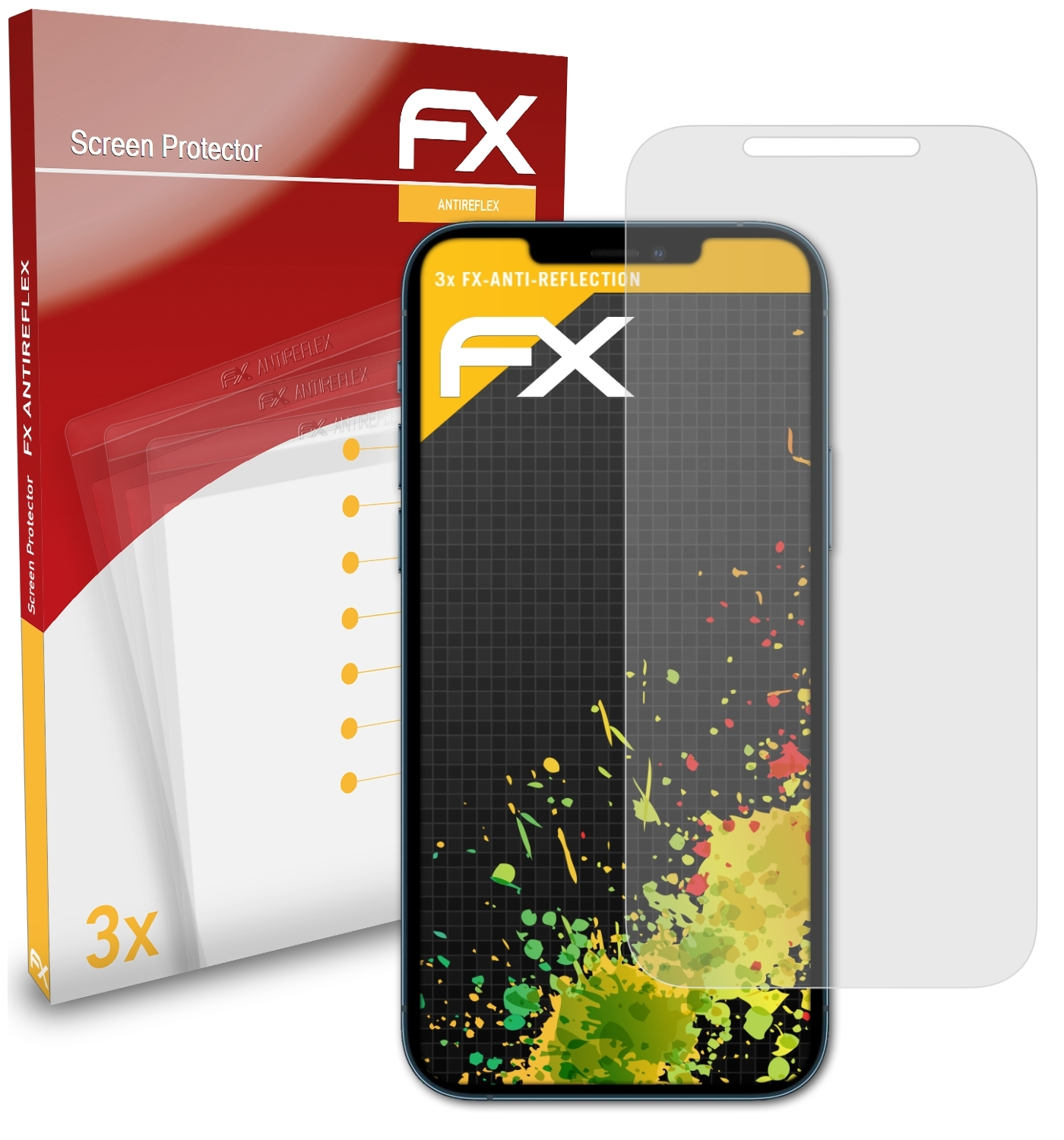 12 Max) Displayschutz(für FX-Antireflex 3x iPhone ATFOLIX Pro Apple