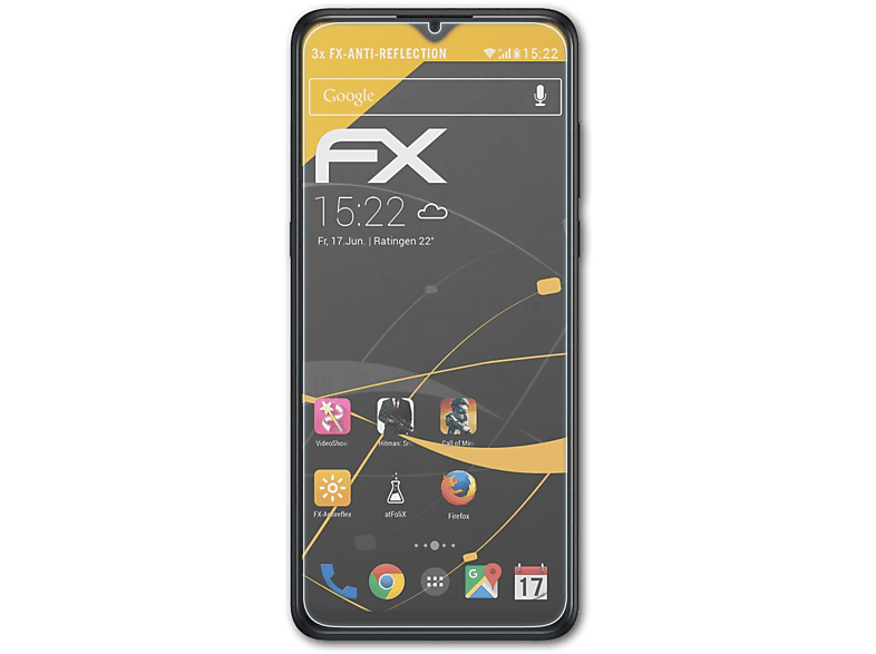 ATFOLIX 3x FX-Antireflex Displayschutz(für Alcatel 3X (2019))