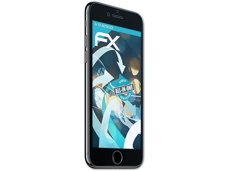 (Front)) Apple 8 iPhone FX-ActiFleX / ATFOLIX 7 3x Displayschutz(für