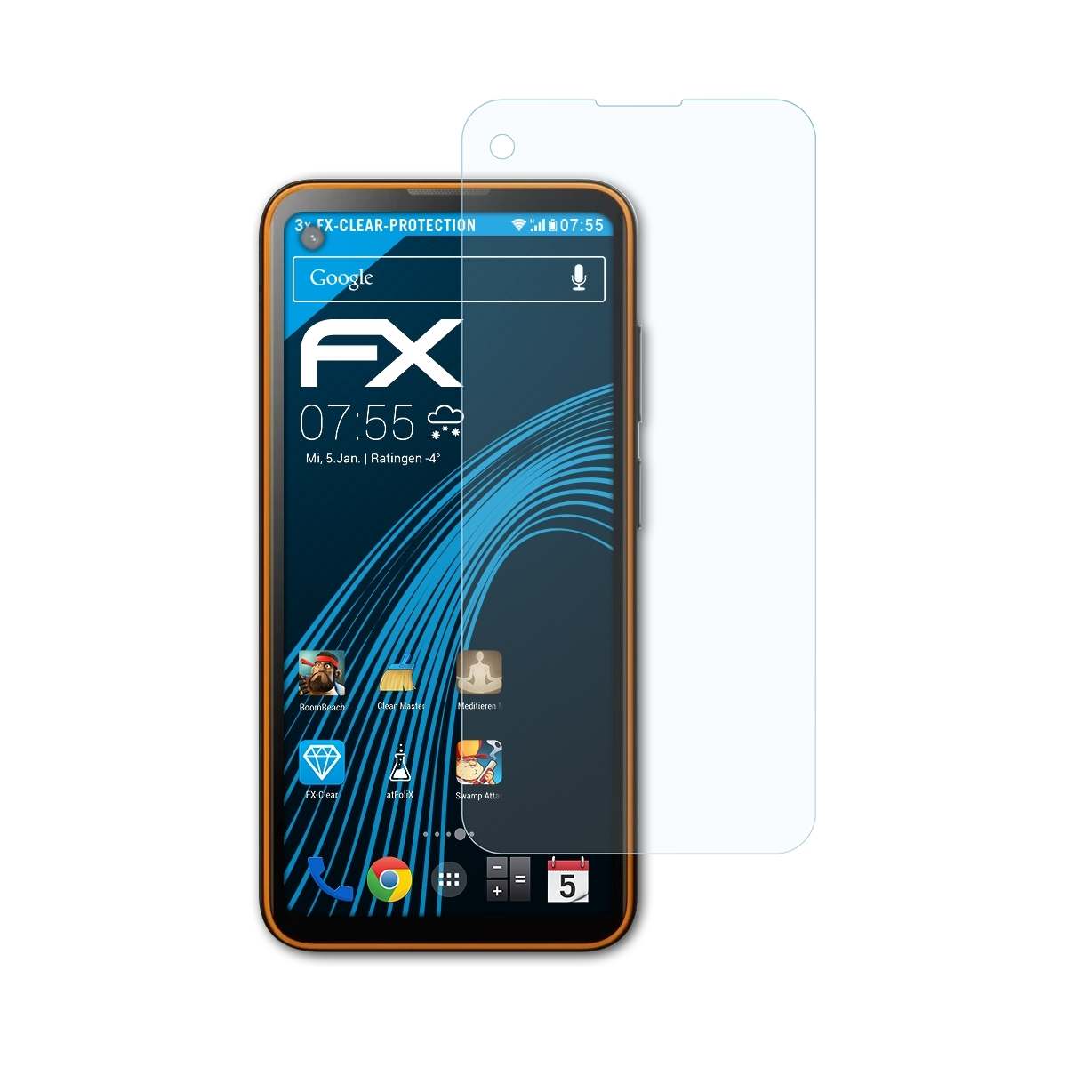 ATFOLIX 3x FX-Clear Displayschutz(für Blackview BL5000)