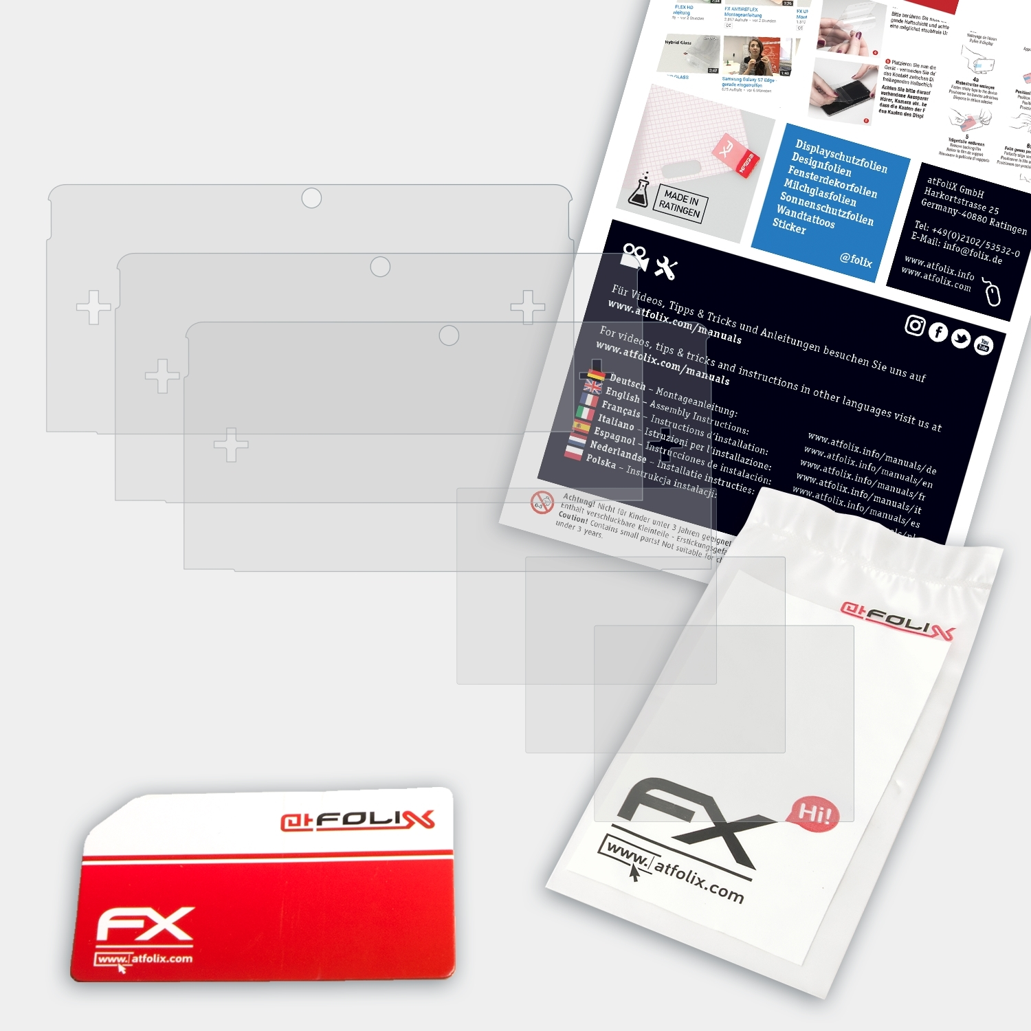 3x 3DS FX-Antireflex (2011)) Displayschutz(für Nintendo ATFOLIX