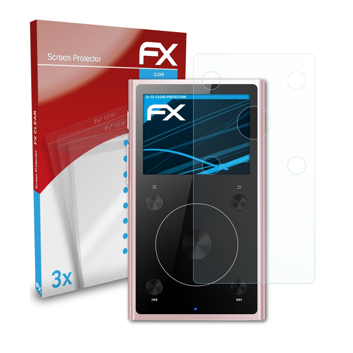 ATFOLIX 3x FX-Clear Displayschutz(für FiiO II) X1