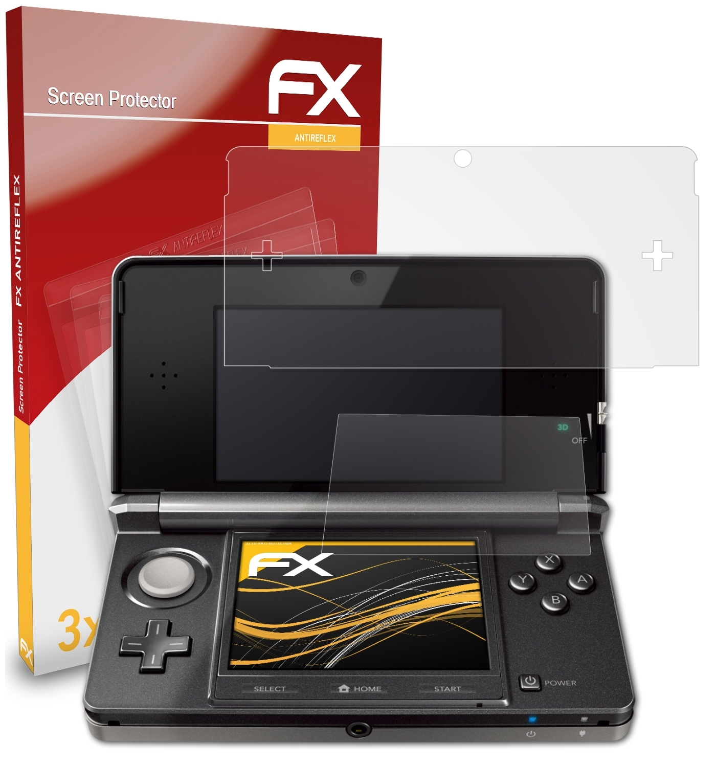 ATFOLIX 3x FX-Antireflex Displayschutz(für Nintendo (2011)) 3DS