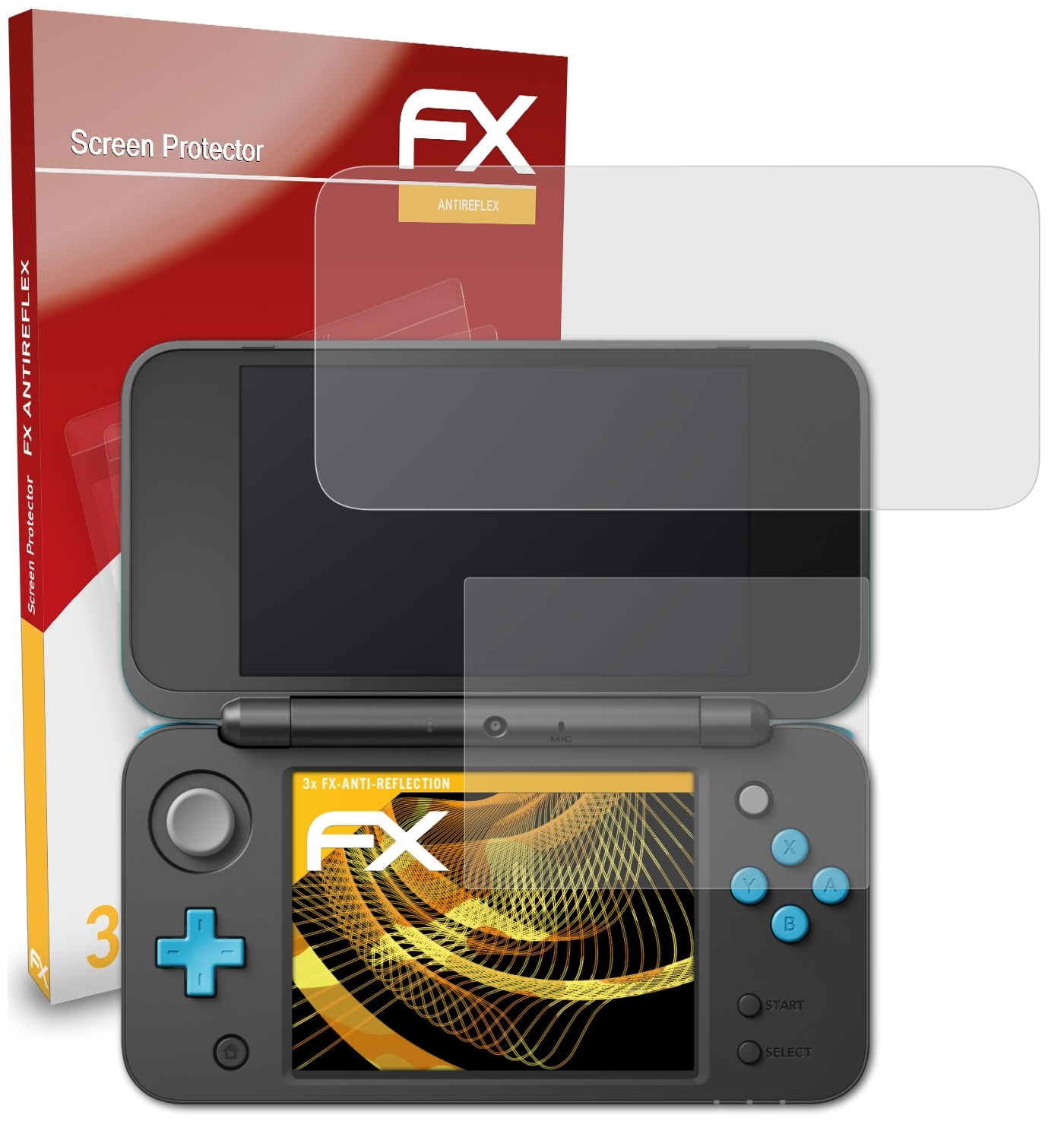 Nintendo New FX-Antireflex XL) Displayschutz(für 2DS 3x ATFOLIX